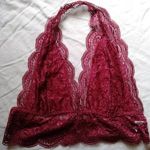 Maroon Lace Bralette